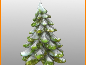 wood carved fir tree 3D Model