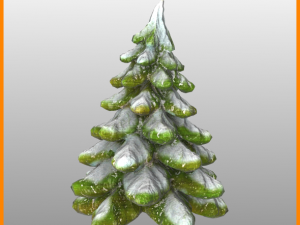 wood carved fir tree 3D Model