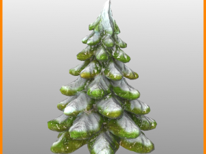 wood carved fir tree 3D Model
