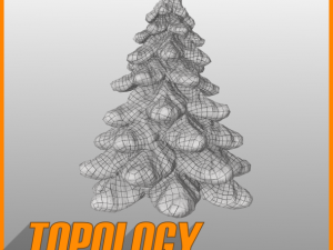 wood carved fir tree 3D Model