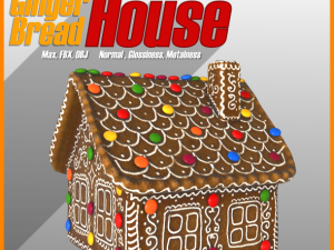 gingerbread house 3Dモデル
