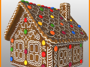 gingerbread house Modello 3D