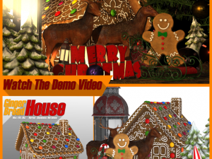 gingerbread house Modello 3D