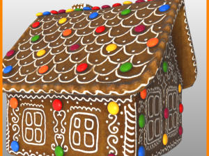 gingerbread house Modello 3D