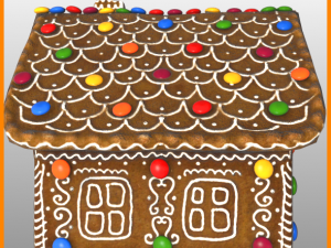 gingerbread house Modello 3D