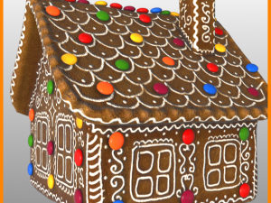 gingerbread house Modello 3D