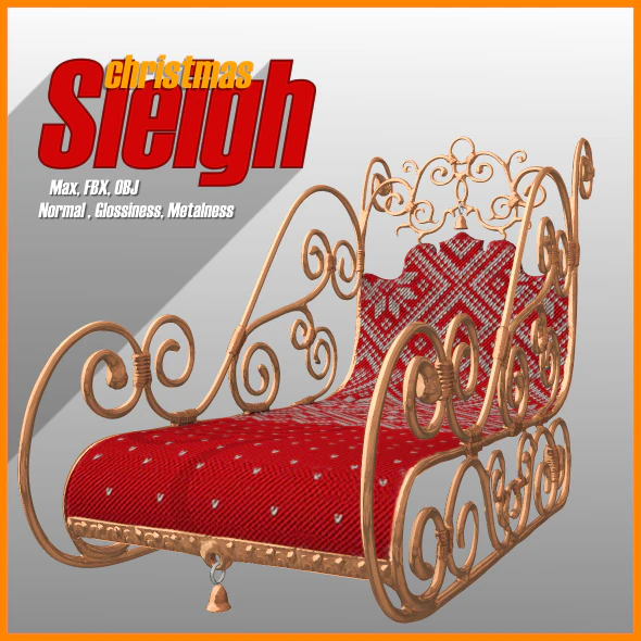 sleigh 3D Model .c4d .max .obj .3ds .fbx .stl .blend 