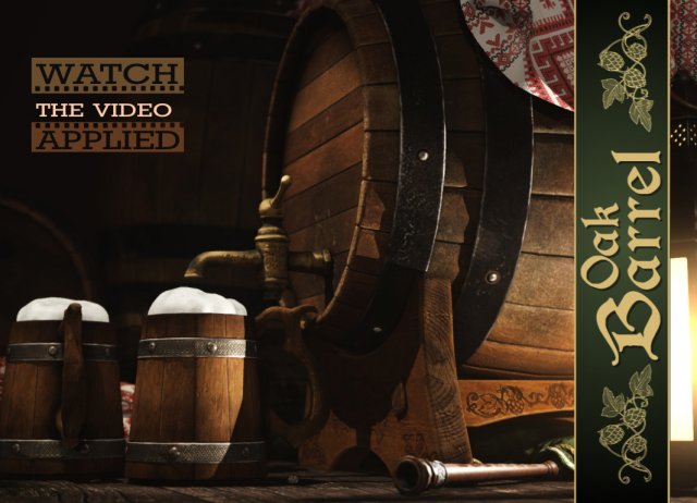 oak barrel Modelo 3D .c4d .max .obj .3ds .fbx .stl .blend 