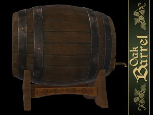 oak barrel Modelo 3D