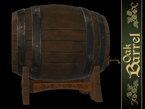 oak barrel 3D Model