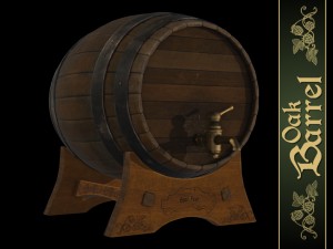oak barrel Modelo 3D