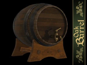 oak barrel 3D Model