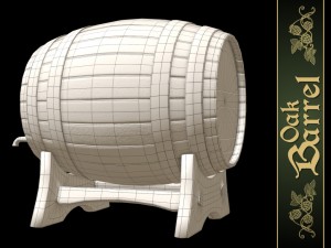 oak barrel Modelo 3D