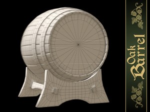 oak barrel Modelo 3D