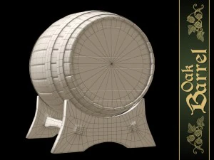 oak barrel 3D Model