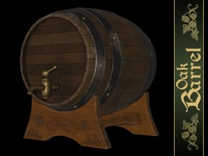 oak barrel 3D Model