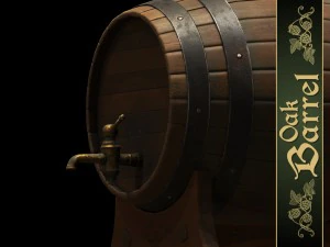 oak barrel 3D Model