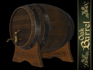 oak barrel Modelo 3D