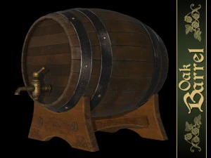 oak barrel 3D Model