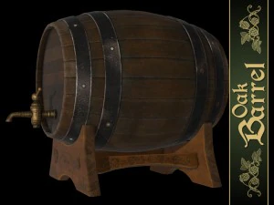 oak barrel 3D Model