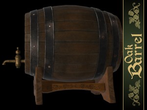 oak barrel Modelo 3D