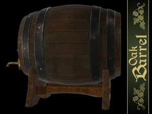oak barrel 3D Model
