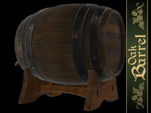 oak barrel 3D Model