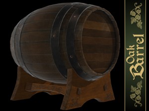 oak barrel Modelo 3D