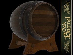 oak barrel Modelo 3D
