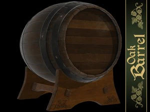 oak barrel 3D Model