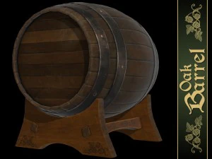 oak barrel 3D Model