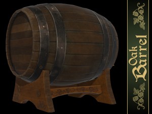 oak barrel Modelo 3D