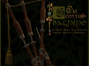 पुराना स्कॉटिश बैगपाइप 3D मॉडल