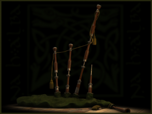 old scottish bagpipe Modello 3D