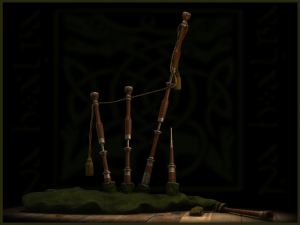 old scottish bagpipe Modello 3D
