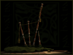 old scottish bagpipe Modello 3D