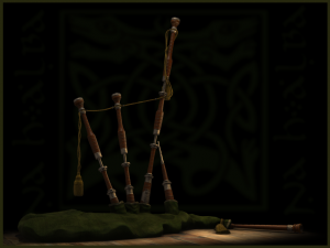old scottish bagpipe Modello 3D