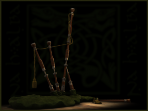 old scottish bagpipe Modello 3D