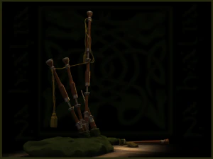 old scottish bagpipe 3D Model
