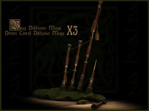 old scottish bagpipe Modello 3D
