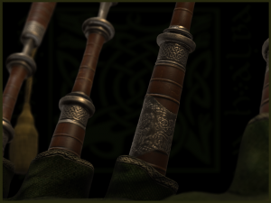 old scottish bagpipe Modello 3D
