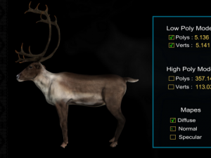 deer caribou 3D Model