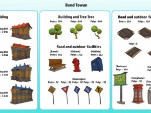 plier la ville Modèle 3D