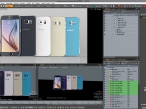samsung galaxy s6s6 edge all colors modo octane 3D Модель