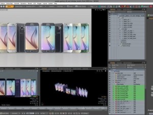 samsung galaxy s6s6 edge all colors modo octane 3D Модель
