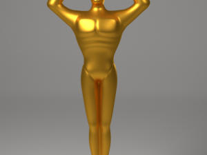 gold award statue 3D Модель