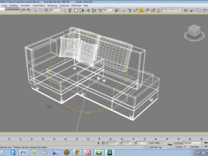 the small sofa which can be expanded Model 3D