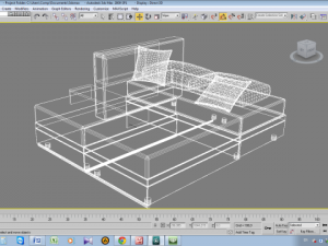 the small sofa which can be expanded Model 3D