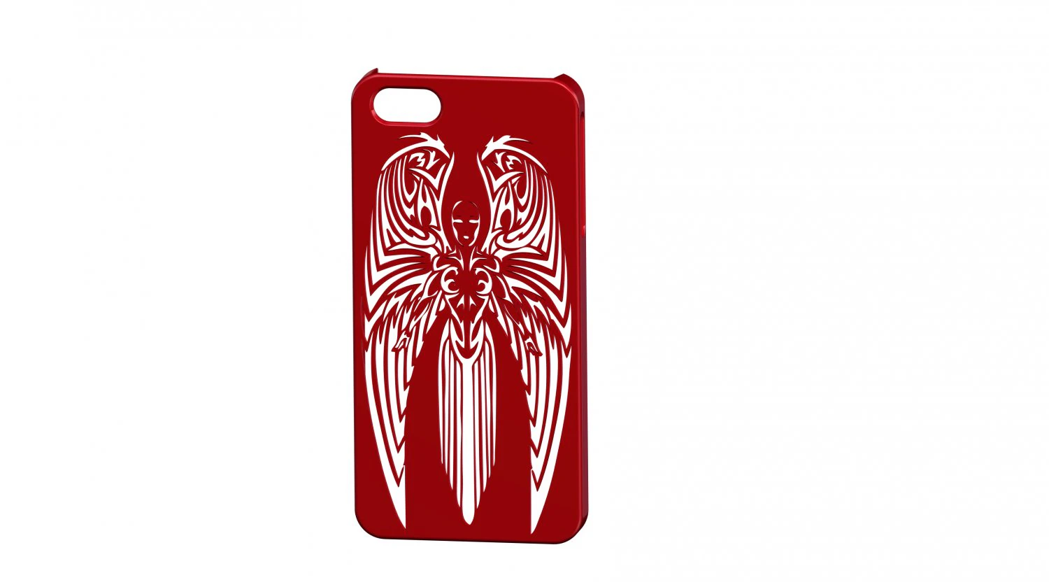 iphone 5 5s case  angel 3D Print Model .c4d .max .obj .3ds .fbx .stl .blend 