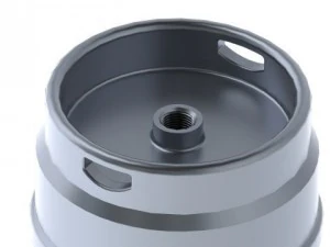 beer keg aluminum 16diax23 38h 3D Model